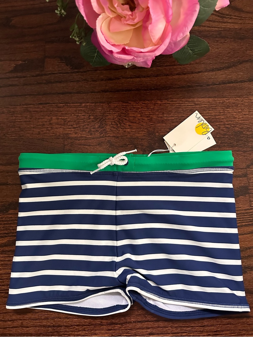 NWT Mini Boden hotshot swim bottoms, size 9-10Y